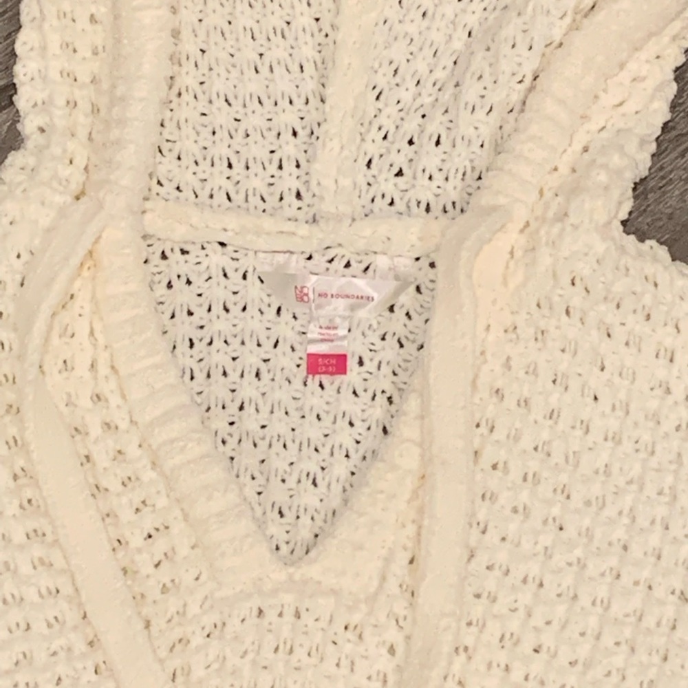 No Boundaries Juniors' Hoodie Pullover Winter White Size SMALL (3-5) NWT - Picture 6 of 6